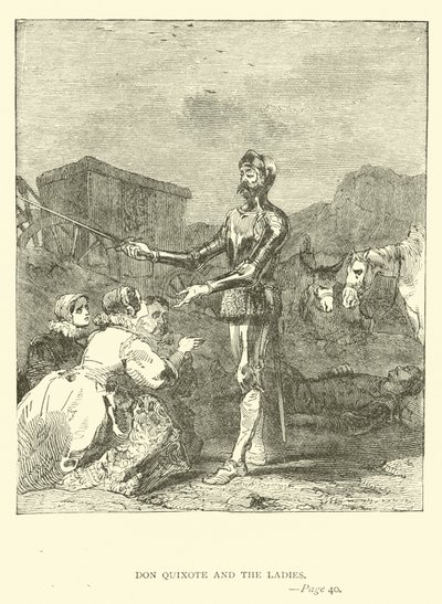 Don Quixote and the Ladies by John Gilbert